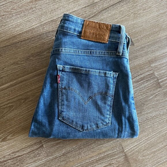 Levi's 721 High Rise Skinny Light Blue Womens Size 26 Premium - Picture 2 of 11